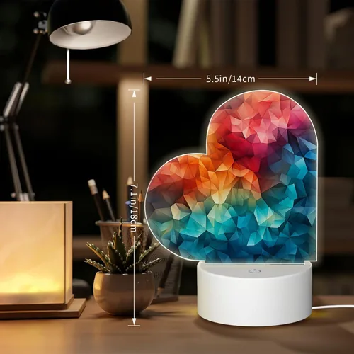 Miniatura 2 de 3D Night Light LED Light Lamp Base Personalized Gifts Acrylic Night Light Color Fusion Night Light Acrylic Plaque USB 3 Colors Change Smart Touch