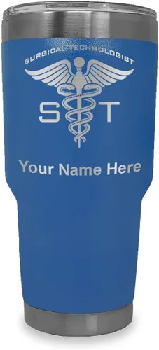 Miniatura 16 de LaserGram Vaso aislado al vacío de 20 onzas, ST Surgical Technologist, grabado personalizado incluido (gris)