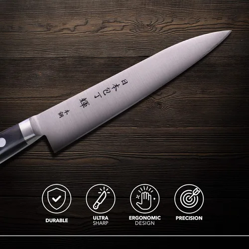 Miniatura 3 de Kagayaki CarboNext - Cuchillo de chef japonés, KC-1ES profesional, cuchillo de cocina profesional de acero de alto carbono con mango ergonómico