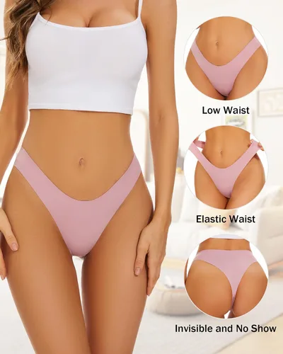 Miniatura 5 de Riozz Ropa interior invisible para mujer, bikini suave y elástico, sin costuras, ropa interior invisible, hipster, paquete de 6