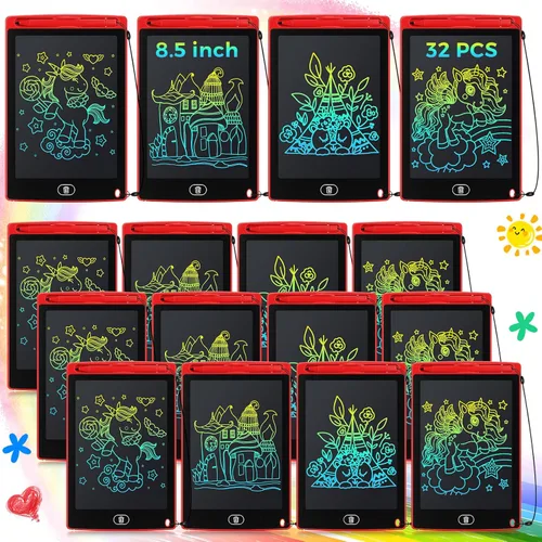 Miniatura 8 de Zhehao 32 tabletas de escritura LCD para niños a granel de 8.5 pulgadas, tablero de garabatos colorido borrable, juguete educativo, regalo de Negro