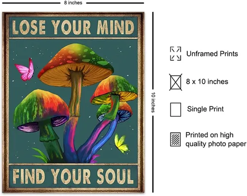 Miniatura 2 de Póster de Lose Your Mind Find Your Soul - Decoración psicodélica de habitación - Decoración psicodélica de habitación - Obra de arte hippie
