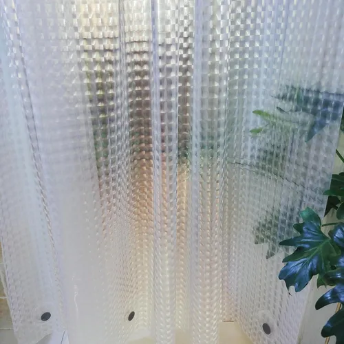 Miniatura 22 de Cortina de ducha corta transparente de 60 pulgadas de largo, forro de cortina de ducha corta de plástico EVA 7G, 60 pulgadas de largo para baño
