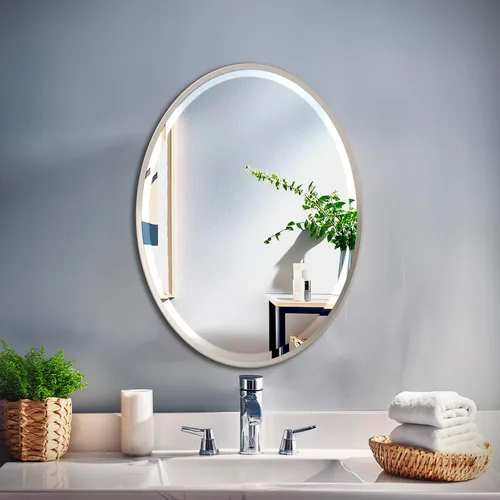 Miniatura 19 de Gatco Espejo de pared de baño 1820, 28 pulgadas de alto x 21 pulgadas de ancho, espejo moderno para sala de estar, tocador, diseño delgado, espejo