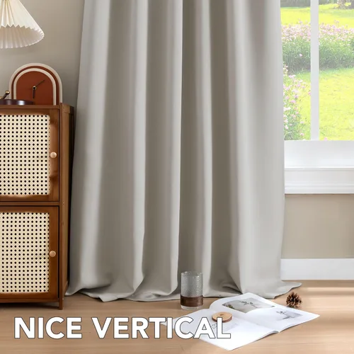 Miniatura 8 de H.VERSAILTEX Cortinas opacas con aislamiento térmico, paneles de tratamiento de ventana, cortinas opacas para oscurecer la habitación, cortinas