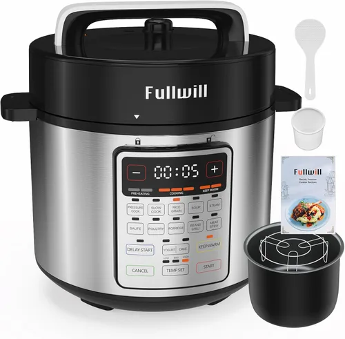 Miniatura 15 de Fullwill Olla de presión eléctrica de doble olla 6+5QT (2025 Actualizado), multi-olla de 12 en 1 para cocinar a presión, sopa, yogur, guiso, arroz