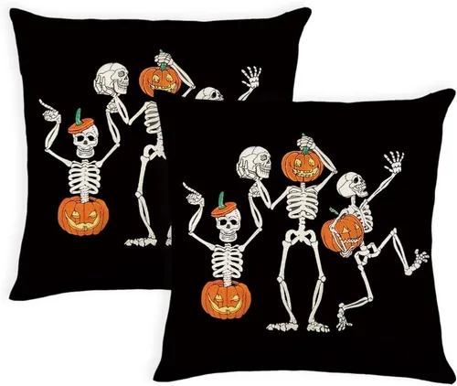 Miniatura 9 de Fundas de almohada de Halloween de 16 x 16 pulgadas, juego de 2 bonitas fundas de almohada decorativas para sofá, dormitorio, sala de estar