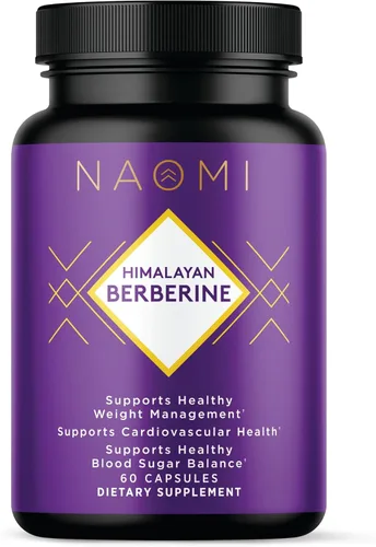 NAOMI Himalayan Berberine 500mg – Apoya la función metabólica saludable y un perfil lipídico equilibrado – HIMABERB® patentado, berberina HCl 97%