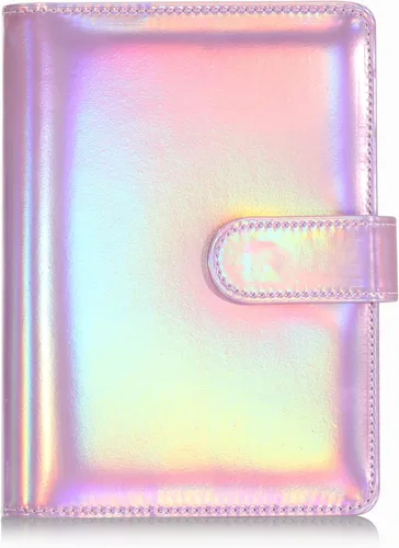 Miniatura 14 de Sooez Carpeta A6 de 6 Anillas, Cubierta de Planificador de Cuaderno Rellenable, Organizador Pequeño de Cuero Carpeta Vacía para Presupuesto, Diario
