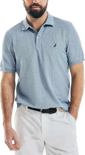 Miniatura 15 de Nautica playera polo clásica de mangas cortas, color sólido, para hombre