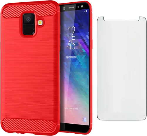 Miniatura 9 de Asuwish Funda de teléfono para Samsung Galaxy A6 con protector de pantalla de vidrio templado y accesorios de celda de silicona delgada y suave TPU