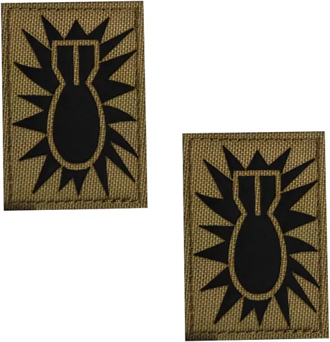 Parche reflectante EOD para eliminación de artillería explosiva, parche militar, insignias tácticas, parches de gancho y bucle, 3.15 x 1.97