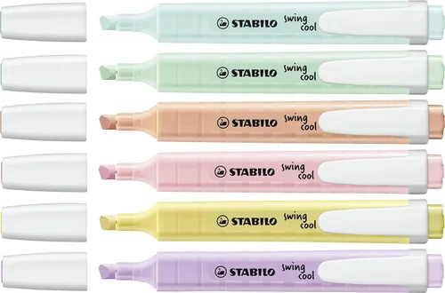 Miniatura 3 de Resaltador STABILO Swing Cool Pastel - Paquete de 6 - Colores Surtidos