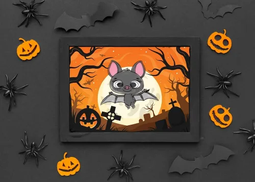 Miniatura 5 de Hying Sello transparente de calabaza de Halloween, fantasma, para hacer tarjetas, murciélagos de Halloween, sellos de goma de araña, bruja y gato