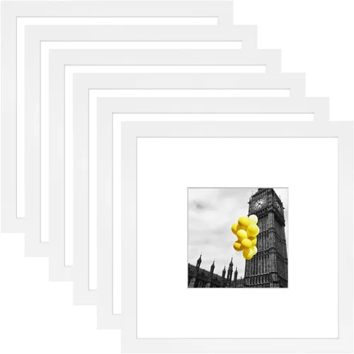 Miniatura 23 de Juego de 6 portarretratos de 5 x 7, para galería de fotos de 4 x 6 pulgadas con paspartú o de 5 x 7 pulgadas sin paspartú, marcos de fotos para Negro