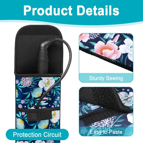 Miniatura 3 de Shappy 2 Piezas Funda de Viaje para Rizador Cubierta Resistente al Calor Estuche Porta Plancha Funda Manga de Neopreno Porta Alisador y Bolsa Plana