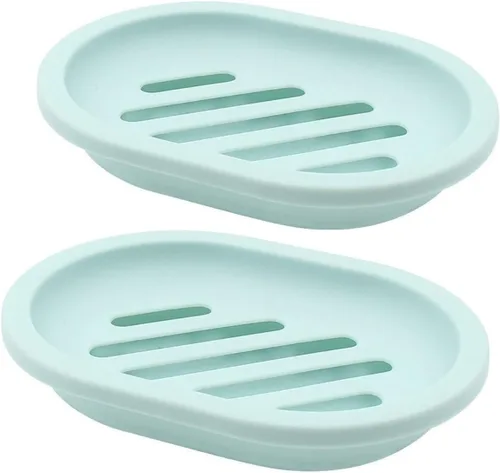 Miniatura 11 de Topsky Jabonera para ducha, 2 jaboneras, ahorradores de jabón para barra de jabón, soporte de barra de jabón para ducha con bandeja de goteo