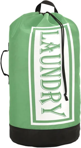 Miniatura 14 de Bolsa de lavandería de viaje de nailon amarillo limón para equipaje sucio resistente organizador de ropa sucia con cierre de cordón y correas