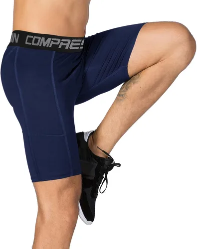 Miniatura 4 de Pantalones cortos de compresión para hombre, 3