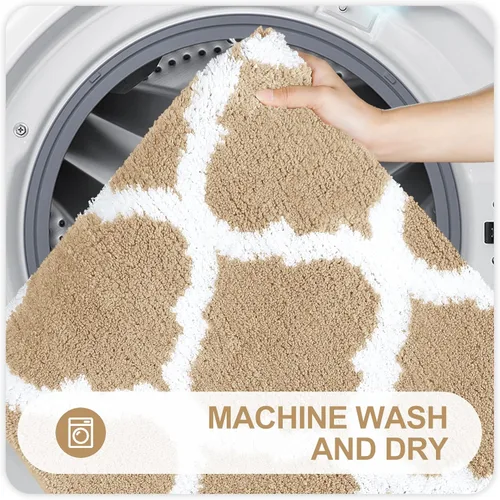 Miniatura 5 de OLANLY Alfombras de baño de 24 x 16 pulgadas, microfibra suave y absorbente, antideslizante y peluda, lavable a máquina, tapetes para el suelo