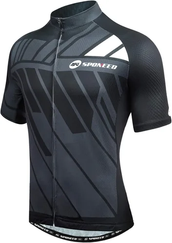 Miniatura 2 de sponeed - Jerséis de ciclismo para hombre, tops, camisas de ciclismo, manga corta, atuendo de ciclismo, chaqueta de ciclismo de cierre completo