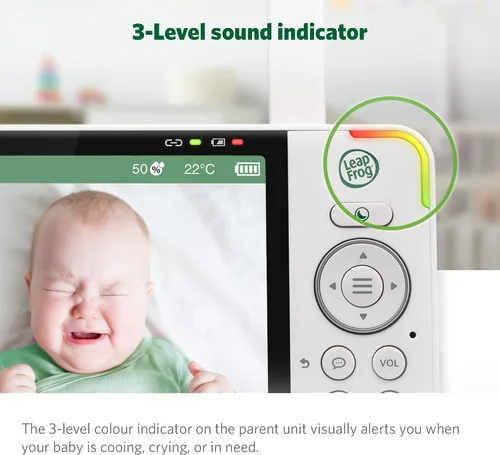 Miniatura 9 de LeapFrog Monitor de bebé LF925HD con cámara y audio, monitor de bebé de acceso remoto WiFi de 1080p, cámara panorámica e inclinación de 360°, zoom