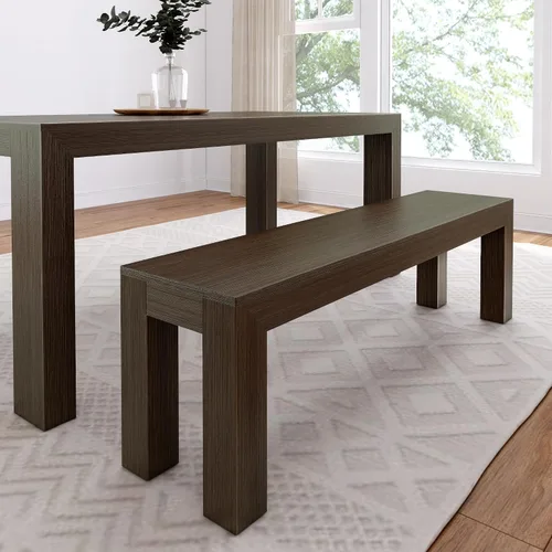 Miniatura 32 de Plank+Beam Mesa de comedor de 48 pulgadas, mesa de cocina de madera maciza de 48 pulgadas, mesa de comedor rectangular para comedor, oficina