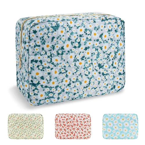 Miniatura 101 de Estuche pequeño para lápices y maquillaje para bolso, lindo estuche de lápices, bolsa de pinceles de maquillaje de nylon con cremallera, estuche