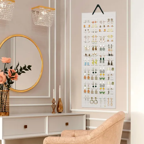 Miniatura 3 de Lolalet Organizador Colgante de Aretes con 20 Ganchos para Mujeres, Organizador de Aretes de Pared Colgador de Aretes, Almacenamiento de Aretes