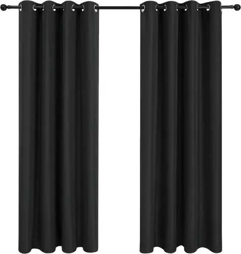 Miniatura 40 de Deconovo - Cortinas opacas para dormitorio con ojales, cortinas sólidas con aislamiento térmico, bloquean el calor, oscurecen la habitación, ahorran