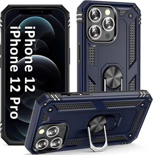 Miniatura 25 de ADDIT i Phone 12 Pro Max - Funda para iPhone 12 Pro Max, con anillo de soporte, soporte ajustable, grado militar, protección resistente, a prueba