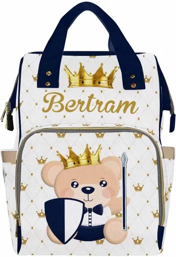Miniatura 19 de Mochila personalizada para pañales con nombre, mochila grande multifuncional personalizada para pañales de gran capacidad, bolsa de mamá para nueva