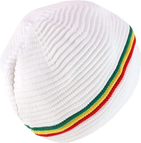 Miniatura 3 de Deep Crown Gorro de gran tamaño RGY a rayas 100% algodón Rasta Skully