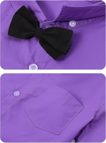 Miniatura 60 de A&J DESIGN Conjunto de ropa formal para niños pequeños con tirantes y tirantes