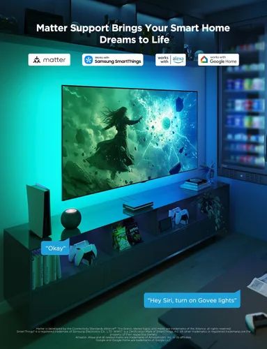 Miniatura 6 de Govee Caja de sincronización HDMI 2.1 2, Caja de sincronización AI con retroiluminación para TV, compatible con 8K@60Hz, 4K@144Hz, VRR y ALLM
