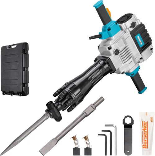 Miniatura 10 de Berserker - Martillo de demolición eléctrico de 1700 vatios y 30 libras con cincel plano, cincel de punta redonda, 1-3/16" de hexágono, martillo