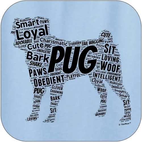 Miniatura 2 de Pug Word Art Dog Puppy Owner Sudadera con capucha