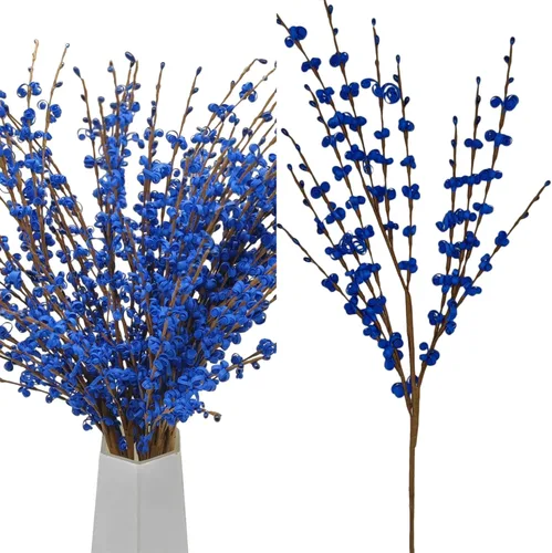 Miniatura 16 de Wootkey 10 Piezas Flores Artificiales de Jazmín de 29.5" de Largo Flores Falsas Ramas Secas para el Día de la Madre Hogar Oficina Bricolaje Arte