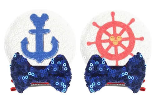 Miniatura 4 de CLGIFT Diadema para el pelo, Minnie Ears para bebé/niño pequeño, diadema flexible, lentejuelas en ambos lados, lilo, niñas