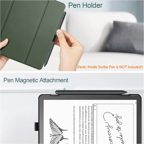Miniatura 7 de Fintie Funda triple para Kindle Scribe (versión 2024/2022) – Funda plegable ultraligera con función de apagado y encendido automático para Amazon