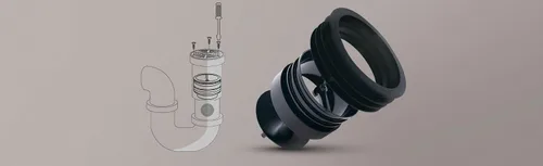 Miniatura 4 de Sello de trampa sin agua, 6 pulgadas, para tubos con diámetros entre 145-155 mm