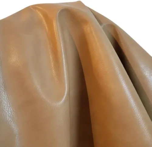 Miniatura 28 de NAT Leathers Café Nubuck Pulido Suave Piel Sintética Vegana de Poliuretano Aprobada por Peta 1 Yarda (91 cm de Largo x 137 cm de Ancho) Piel
