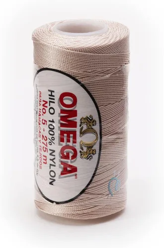 Miniatura 17 de Nylon NO.5 by Omega - Cuerda fuerte 100% nailon para ganchillo fino y manualidades - Color: 04 amarillo claro