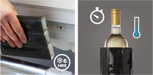 Miniatura 18 de Vacu Vin Rapid Ice – Enfriador de vino elegante – Negro, negro, Negro