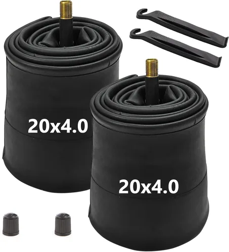 2 Pcs 20' 26' 20X4.0/4.5/3.5 26X4.0/4.5/3.5 Fat Bike Tube with AV Schrader Valve 2 Tire Levers 20x3.5 20x4.0 20x4.5 26x4.0 26x4.5 EBike Electric