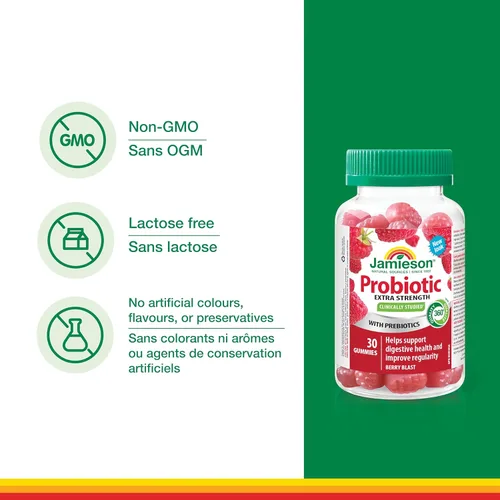 Miniatura 4 de Jamieson Gomitas probióticas extra fuertes, años 30