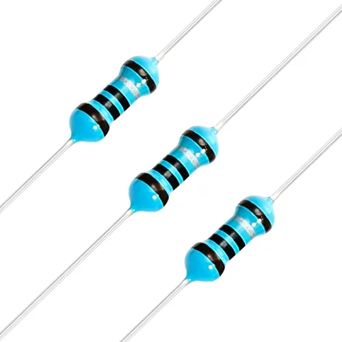 Miniatura 6 de Chanzon 100 piezas 1 Ω ohm Resistencia 1/4 W (0.25 W) Resistencia fija de película metálica 0.01 ±1% Tolerancia 1R MF Resistencias de agujero