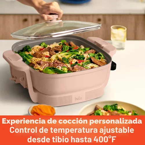 Miniatura 5 de bella Make & Take - Sartén eléctrica, utensilios de cocina Fits-anywhere™, revestimiento de cerámica EverGood™, temperatura ajustable y tapa