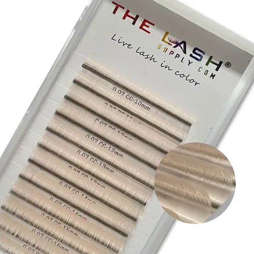 THE LASH SUPPLY Extensiones de pestañas de volumen de color para Halloween, rizo CC, 0.51-0.70 pulgadas de longitud, 0.07 de grosor, rizo natural y