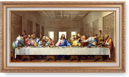 Miniatura 42 de A&T ARTWORK La Última Cena de Leonardo Da Vinci Las reproducciones de arte clásico mundial, impresiones de lienzo Giclee, arte de pared